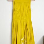 Moulinette Soeurs Anthropologie Spiraea Yellow Floral Embroidered Buttoned Dress Photo 3