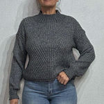 SO  Charcoal Heather Mock Neck Pullover Sweater Sz L NWT Photo 0