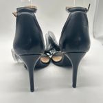 Allegra K Heels Sandals Women 8 Black Mesh Bow Pointed Toe Slip On Dressy New Photo 5