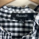 Madewell Gingham Play Button Down Shirt in True Black Womens XS Oversized Preppy Photo 5