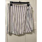 Club Monaco  Size 10 Stretch Waist Linen Blend Side‎ Tie Side Zip Skirt Photo 5