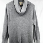 Michael Kors Gray Cowl Neck Waffle Knit Sweater Womens Size XL Long Sleeve Photo 0