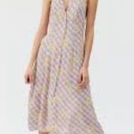 Urban Outfitters Willow Floral Plaid Midi Photo 1