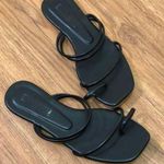 Black flat toe post boho festival hippie bohemian mermaid sandal slides (Size EUR 38 / US 7) Photo 0