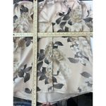 Calvin Klein  Peach Floral/Grey Button Up Blouse Size M‎ Flowers Ruffles EUC Photo 6