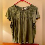 Ella Moss  Sage Green Lace Detail Blouse Women’s SzXXL Photo 0