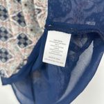 Daniel Rainn DR2  Boho Tank Top Blue Chiffon Layered Mixed Pattern Flowy Size M Photo 7