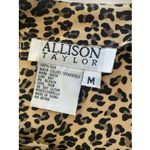 Allison Taylor  Womens Medium Silk Cheetah Print Top Photo 4