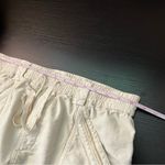 Anthropologie  Cream White Cropped Cargo Pants Tie Waist Womens Size 29 Photo 12