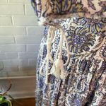 American Eagle flower print mini dress size XS blue on white cottage core Photo 7