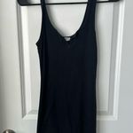 Garage  Ribbed Bodycon Black Dress Photo 1