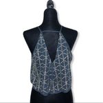 Free People  Atlantis Metallic Embellished Grey Swing Crop Tank Size XS Photo 11