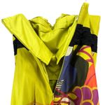 Kay Unger Y2K Dress 14 Chartreuse Yellow Strapless Silk Floral Pleated Cocktail Photo 5