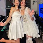 White Satin Dress Size 6 Photo 3