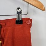 Requirements Vintage  Maxi Skirt Womens Medium Orange Linen Boho Western Beaded Photo 5