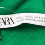 ZARA  Asymmetrical Cutout One Shoulder Bodysuit Green Size Large Photo 6