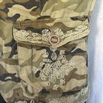 ZOOMPY EMBROIDERED FATIGUE/CAMO VEST TOP Sz: M Green Size M Photo 5