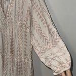 Blue Island Beach Boho Chic Aztec Swim Coverup Mini Dress Women’s M Medium Pink Photo 3