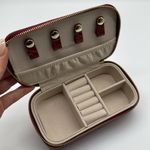 Rellery On The Go Jewelry Travel Faux Leather Case in Rouge Red Photo 10