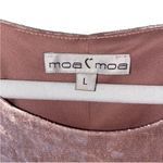 Moa Moa Light Pink Velvet Design Tank Top Women’s Size Large Fit Shimmery Shirt! Photo 1