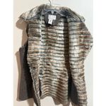 Alberto Makali  Women's Faux Fur Suede Vest with Belt Size Large Photo 2