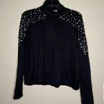 H&M Pearl shoulder mock neck shirt Photo 1