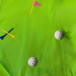 Loudmouth Golf Themed Novelty Print Cotton Blazer Jacket: Lime Green Size M Photo 8