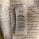 Aerie Unreal Polo Sweater Oversized White V-Neck Striped Long Sleeve Women's XS Photo 6