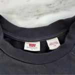 Levi's Black w/ Floral Levi’s Logo Cropped Crewneck Sweatshirt • Sz L Photo 4