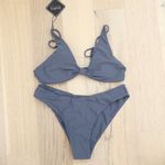 Zaful  Womens Bikini Set‎ Size M Gray Minimalist Coastal Vacation Summer Beach Photo 1
