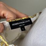 Generation Love Elliot Chain Cami Print Satin Camisole Top White Gold Size Small Photo 1