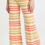 Scotch & Soda  NEW Orange Yellow Pink Stripe Flare Knit Crochet Pants - XL Photo 4