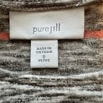 J.Jill Pure Jill Marbled Heather Striped Gray Peach Knit Tunic‎ Shirt Size Small Petite Photo 4
