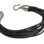 Stainless Steel π Snake Multi Strand Leather Bracelet π Dark Brown Leather π Photo 3