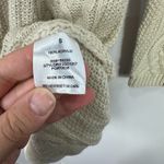 Lucky Brand  Sweater Dress S‎ Beige Cable Knit Long Sleeve Boho Preppy Academia Photo 2