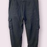 James Perse Cargo Pants w/ Drawstring Waist & Rolled Cuffs in Black - si… Photo 1