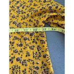 Ashley Mason Mason‎ & Belle Mustard Floral Embroidered Peasant Blouse Size M Photo 9