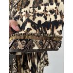 Chico's Leopard Print Jacket 2 Tribal Artsy Beaded Open Front Tribal African Photo 5
