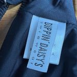 Dippin Daisys‎ Ribbed Keyhole Bikini Swim Top Size S Black Front Tie Strappy NEW Photo 3