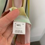 We Are LEONE Contrast Maxi Cardigan Striped Tie Dress Womens Large Medium Silk Pink Photo 12