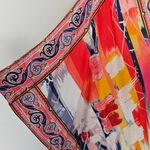 Tolani  Collection Red Abstract Kimono Sleeve Open Front Kimono Size Large Photo 2