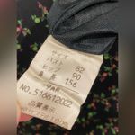 VTG 90s VOLTAGE Black & Pink Mini Floral Print Sleeveless Shift Dress Photo 9