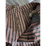 Scotch & Soda Women's Blue Stripe Cropped Button Fly Pleat Trouser Pants XS Photo 2