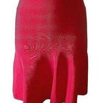 BCBGMAXAZRIA Red Stretch Skater Skirt Photo 0