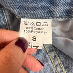 SheIn Blue Denim Mini Skirt High Waisted Y2K Skirt Size Small Photo 3