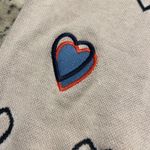 Roller Rabbit Hearts Sweater Knit Top Cream Black Pink Women's Size Small Photo 2