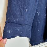 Yoana Baraschi Vintage Navy Blue Glam Rock Lightweight Blazer Jacket Size 2 XS Photo 7