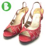 Cole Haan PINK PATENT LEATHER STRAPPY HEELED SANDALS (8B) Photo 1