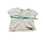 Madewell Wrap front tie Shirt Womens Small S Short Sleeve V Neck Pullove… Photo 4