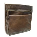Crossbody Messenger Soft Brown Leather Bag Purse LEDER BUCK Photo 1